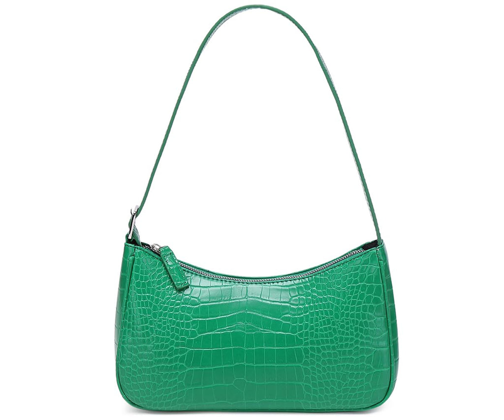 Small Purse for Women, Adjustable Shoulder Bags Crocodile Pattern Clutch Purse with Zipper Closure Retro