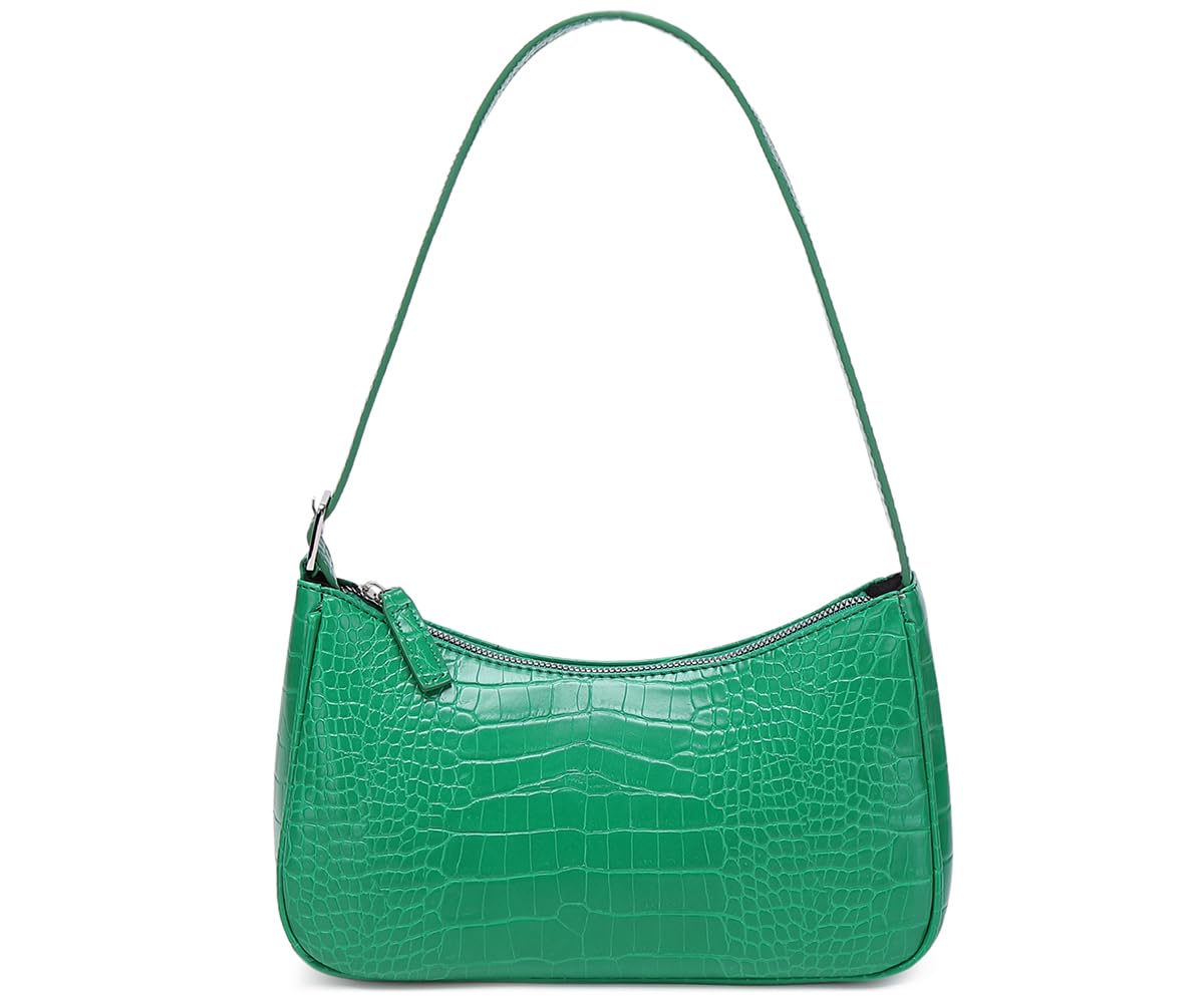 Small Purse for Women, Adjustable Shoulder Bags Crocodile Pattern Clutch Purse with Zipper Closure Retro