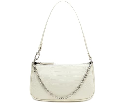 Small Purse for Women, Adjustable Shoulder Bags Crocodile Pattern Clutch Purse with Zipper Closure Retro