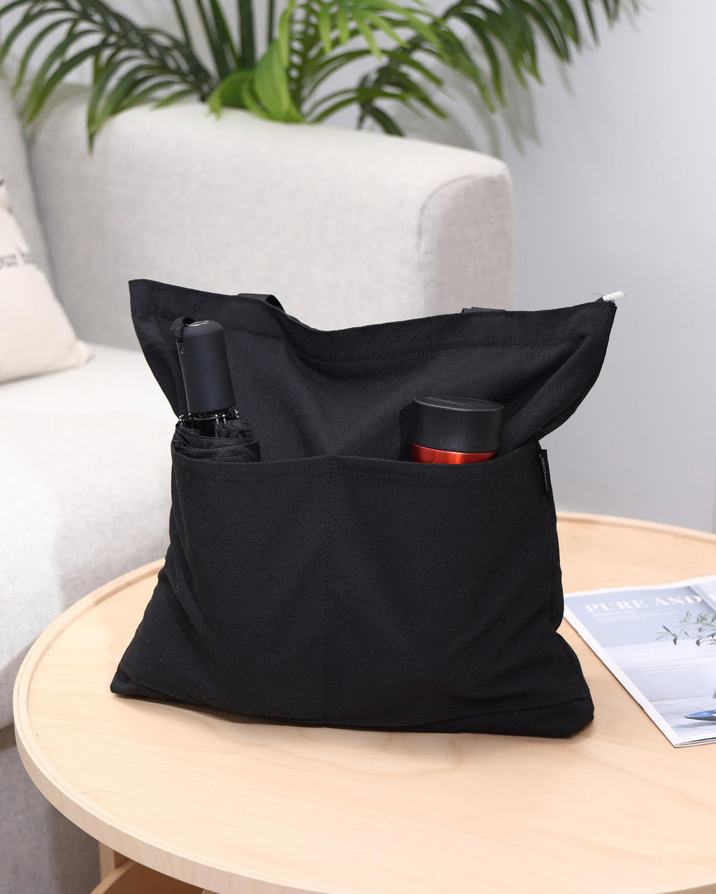 Tote Bag Aesthetic Canvas Handbags with Zipper for Women Travel Shoulder Bags Purses with compartments