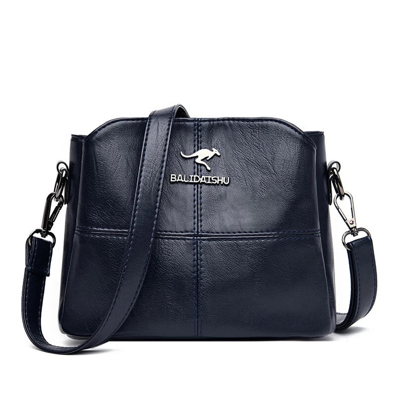 3 Layers Women Tote Bag High Quality Leather Handbags Leisure Shoulder Bag New