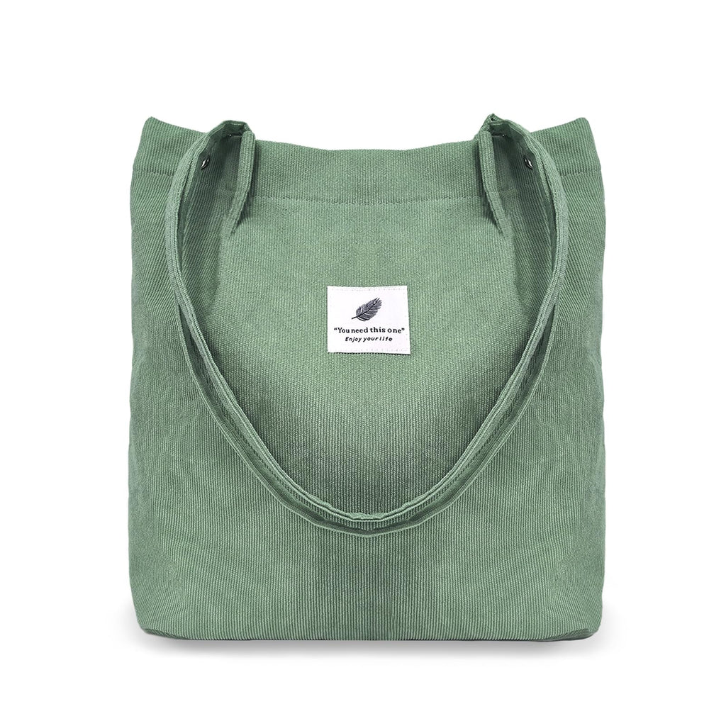 TELLUMO Fashion Corduroy Tote Bag Cow Print Bag Purses for Women Teen Girls with Inner Pocket