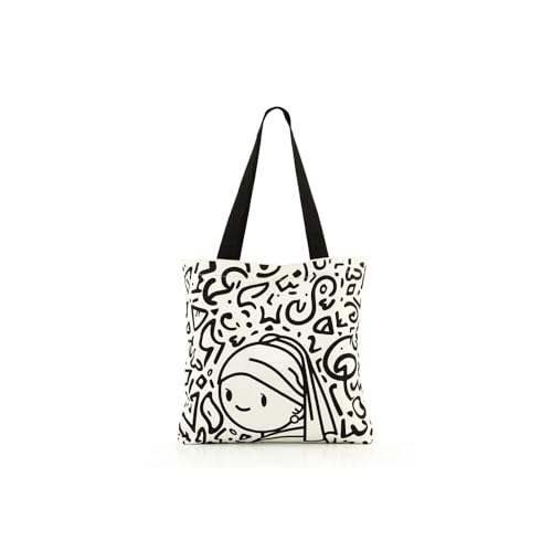 Tote Bag Aesthetic Canvas Handbags with Zipper for Women Travel Shoulder Bags Purses with compartments