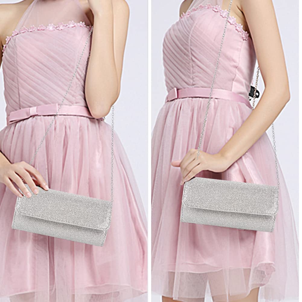 lovyoCoCo Evening Bag Clutch Purses for Women Ladies Sparkling Party Handbag Wedding Bag