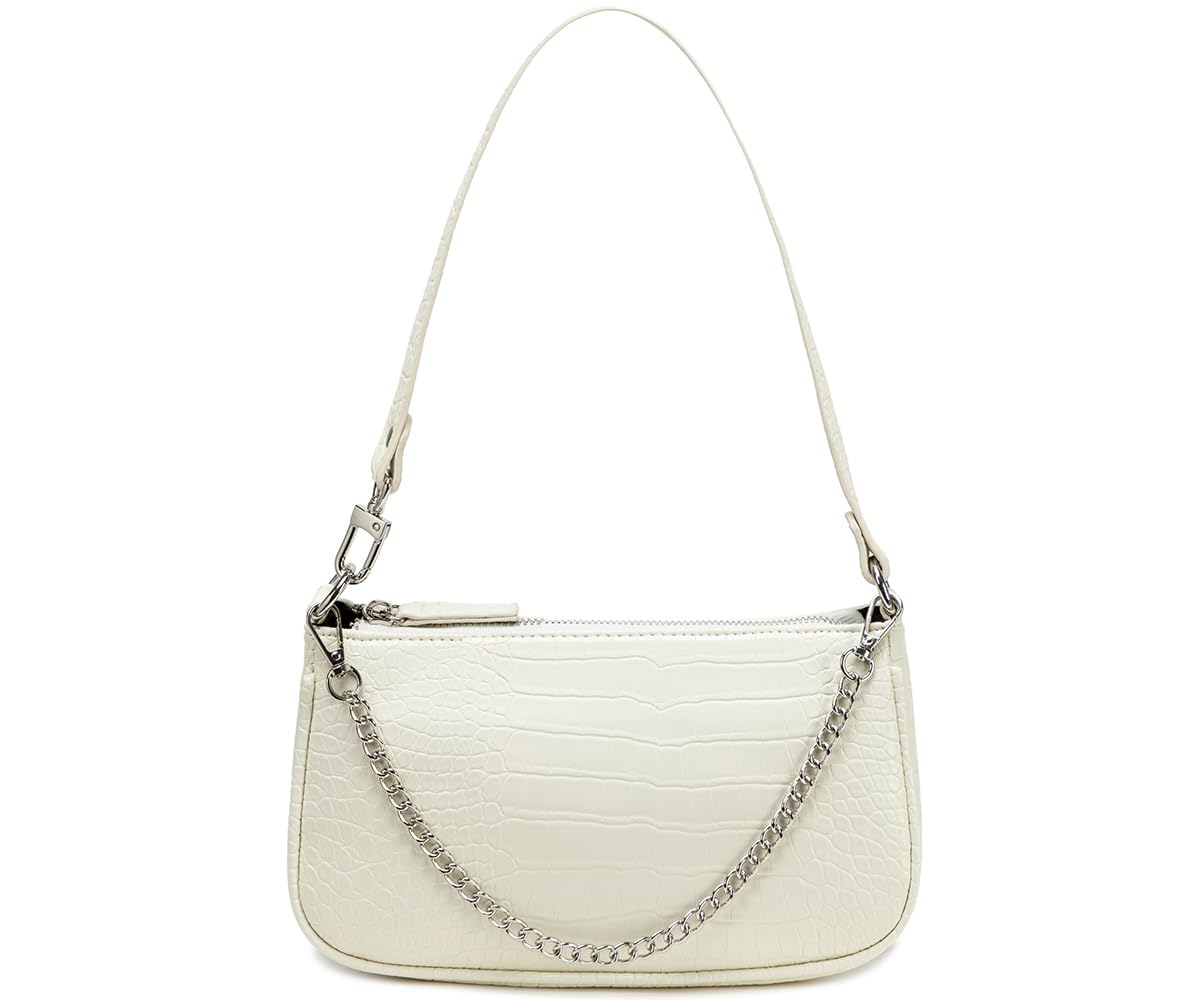 Small Purse for Women, Adjustable Shoulder Bags Crocodile Pattern Clutch Purse with Zipper Closure Retro