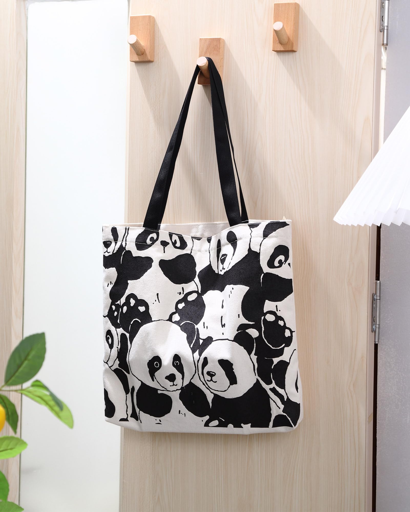 Tote Bag Aesthetic Canvas Handbags with Zipper for Women Travel Shoulder Bags Purses with compartments