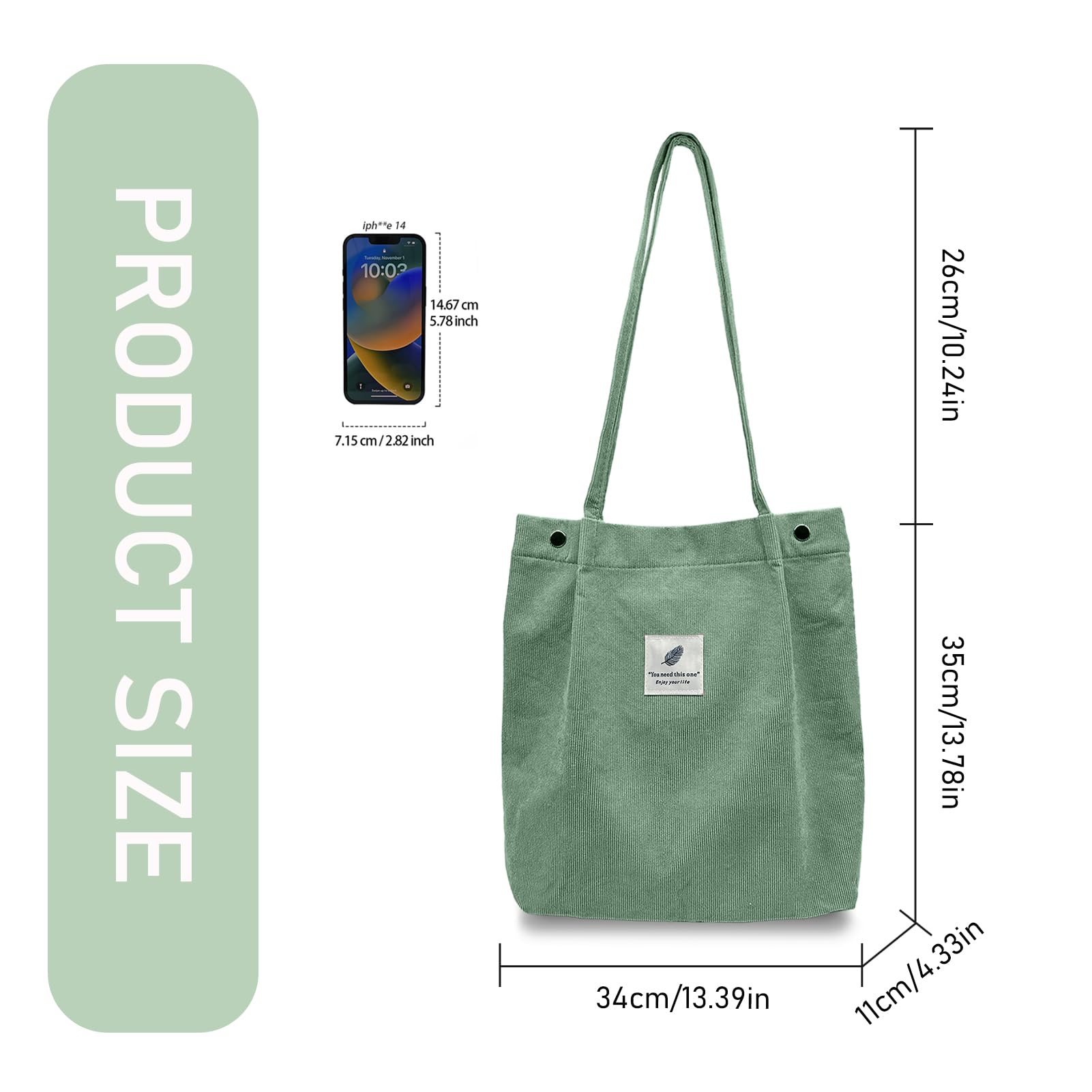 TELLUMO Fashion Corduroy Tote Bag Cow Print Bag Purses for Women Teen Girls with Inner Pocket