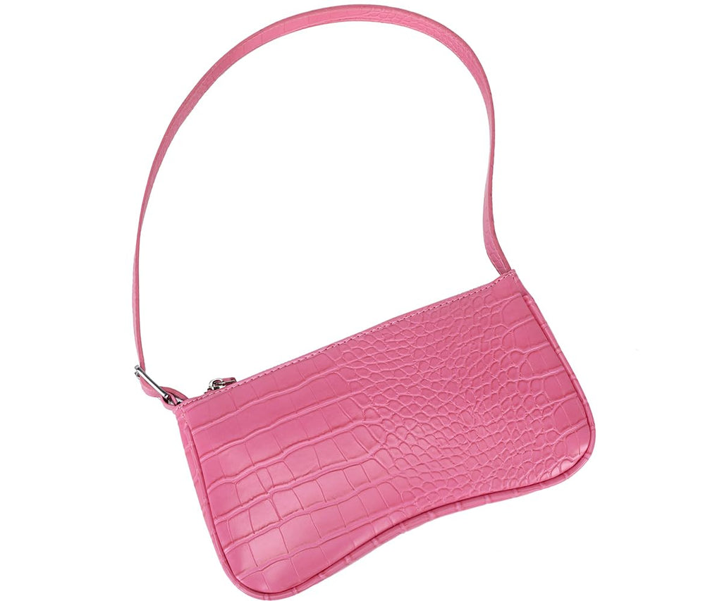 Small Purse for Women, Adjustable Shoulder Bags Crocodile Pattern Clutch Purse with Zipper Closure Retro
