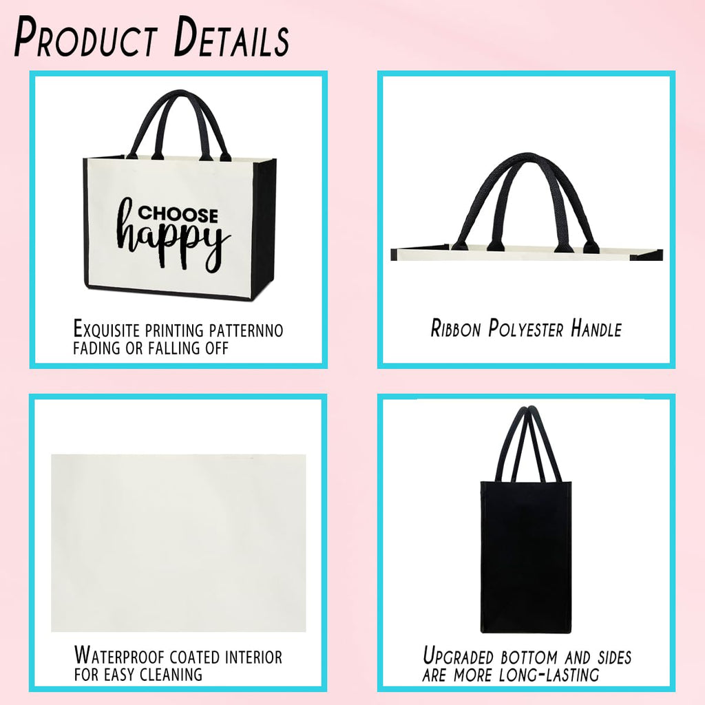Canvas Tote Bag Beach Tote Bag Aesthetic Tote Bag Cute Tote Bag Big Tote Bag Inspirational Gifts For Women Friends