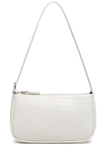 Small Purse for Women, Adjustable Shoulder Bags Crocodile Pattern Clutch Purse with Zipper Closure Retro