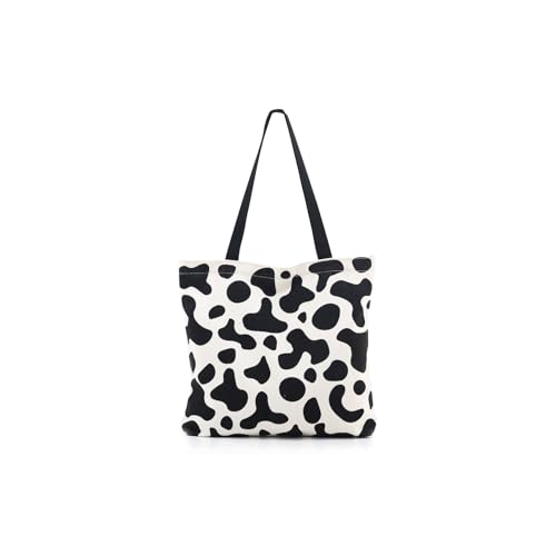 Tote Bag Aesthetic Canvas Handbags with Zipper for Women Travel Shoulder Bags Purses with compartments