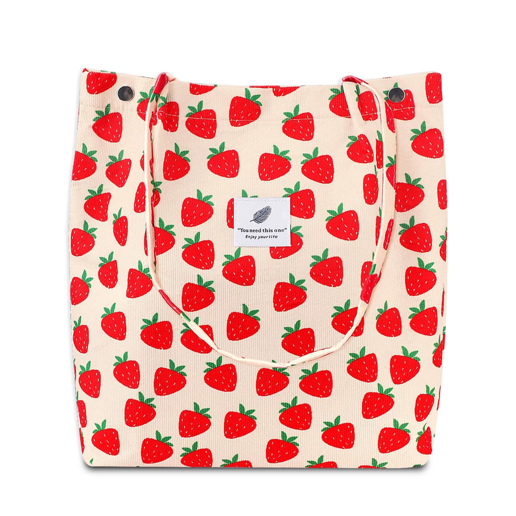 TELLUMO Fashion Corduroy Tote Bag Cow Print Bag Purses for Women Teen Girls with Inner Pocket