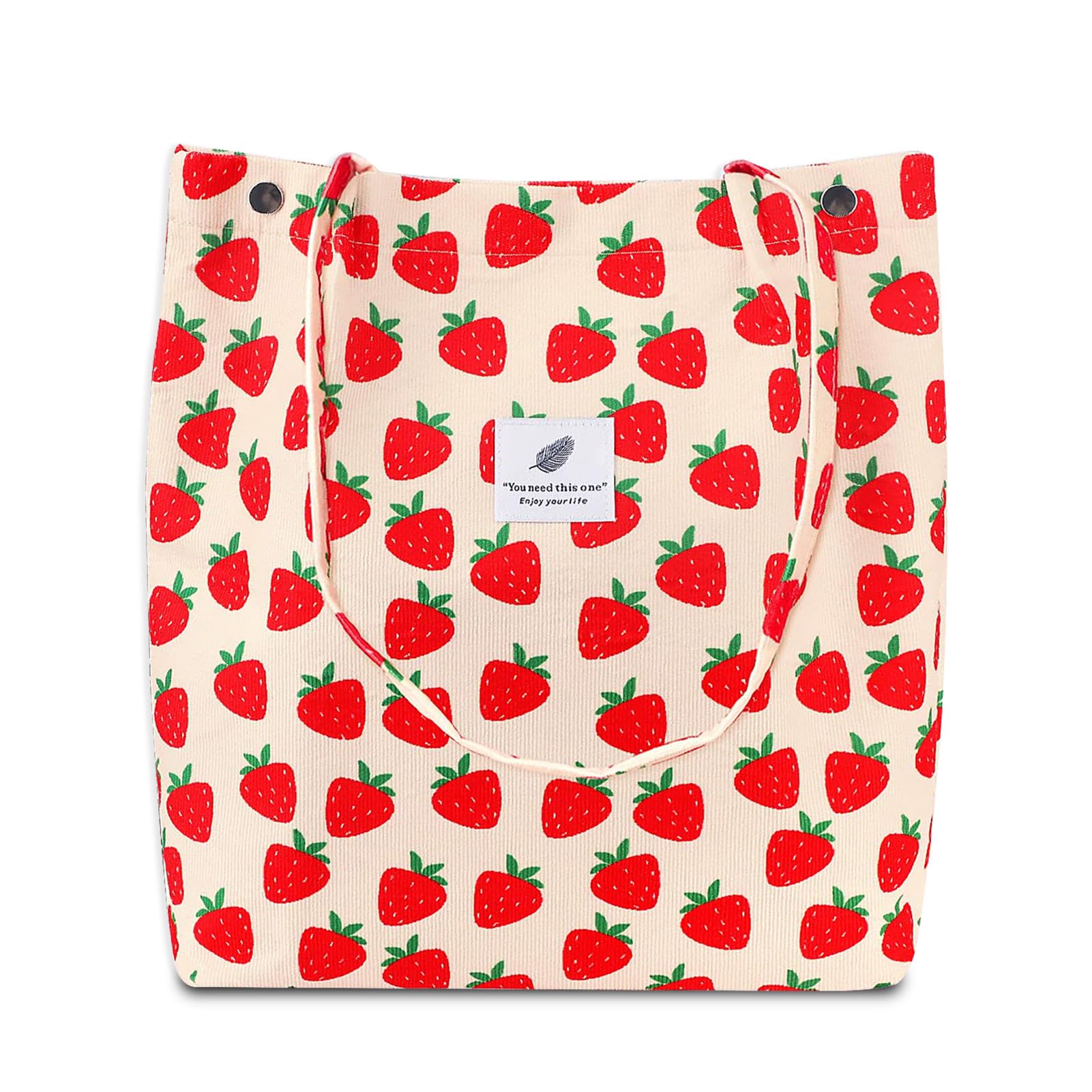 TELLUMO Fashion Corduroy Tote Bag Cow Print Bag Purses for Women Teen Girls with Inner Pocket