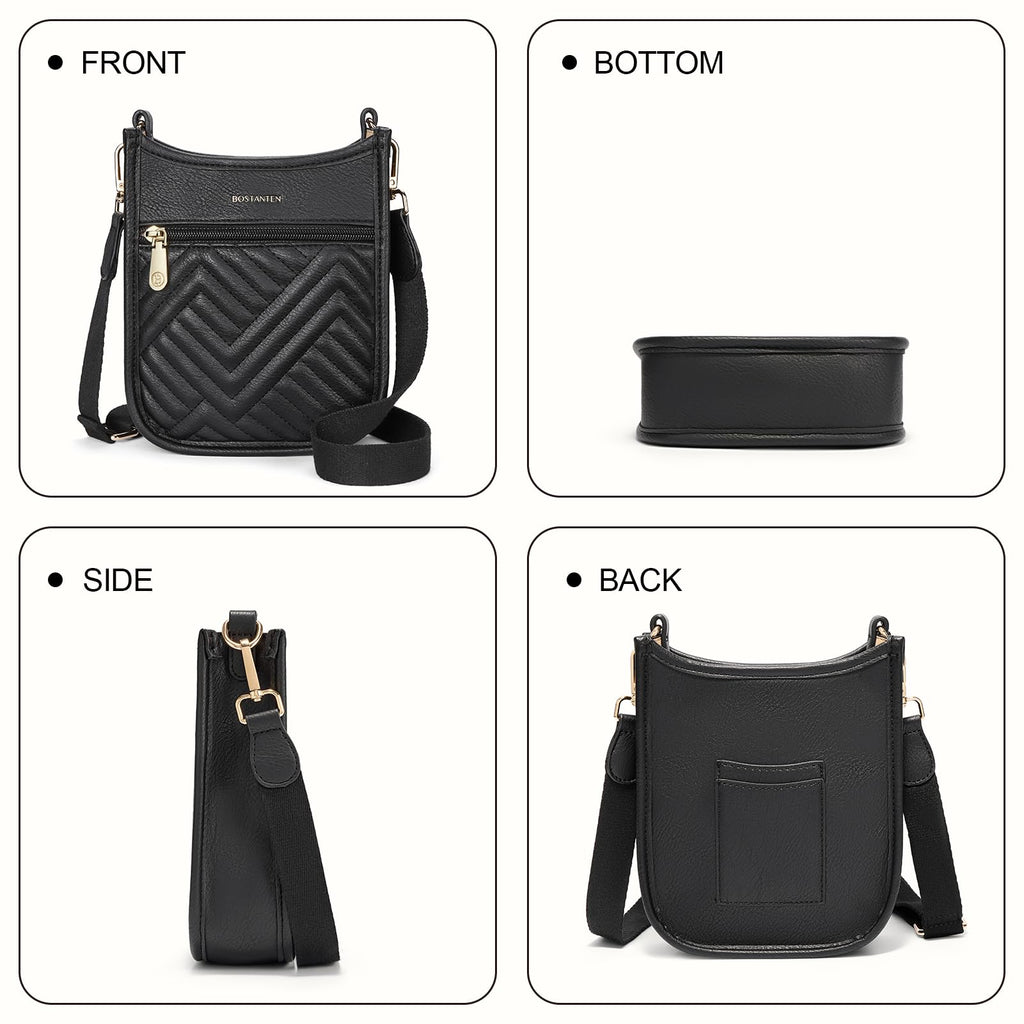 BOSTANTEN Small Crossbody Purse for Women Mini Tote Bag Top Handle Shoulder Bag Compact Handbags with Adjustable Strap