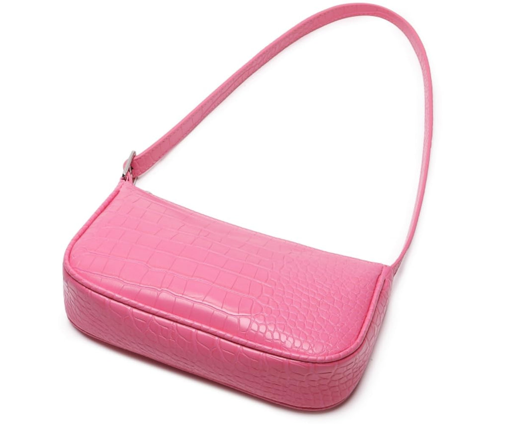 Small Purse for Women, Adjustable Shoulder Bags Crocodile Pattern Clutch Purse with Zipper Closure Retro