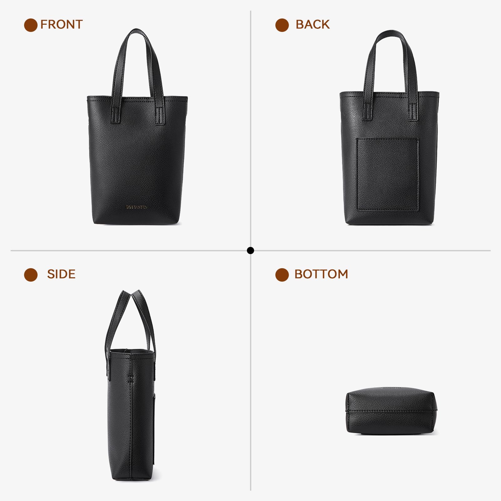 BOSTANTEN Small Crossbody Purse for Women Mini Tote Bag Top Handle Shoulder Bag Compact Handbags with Adjustable Strap