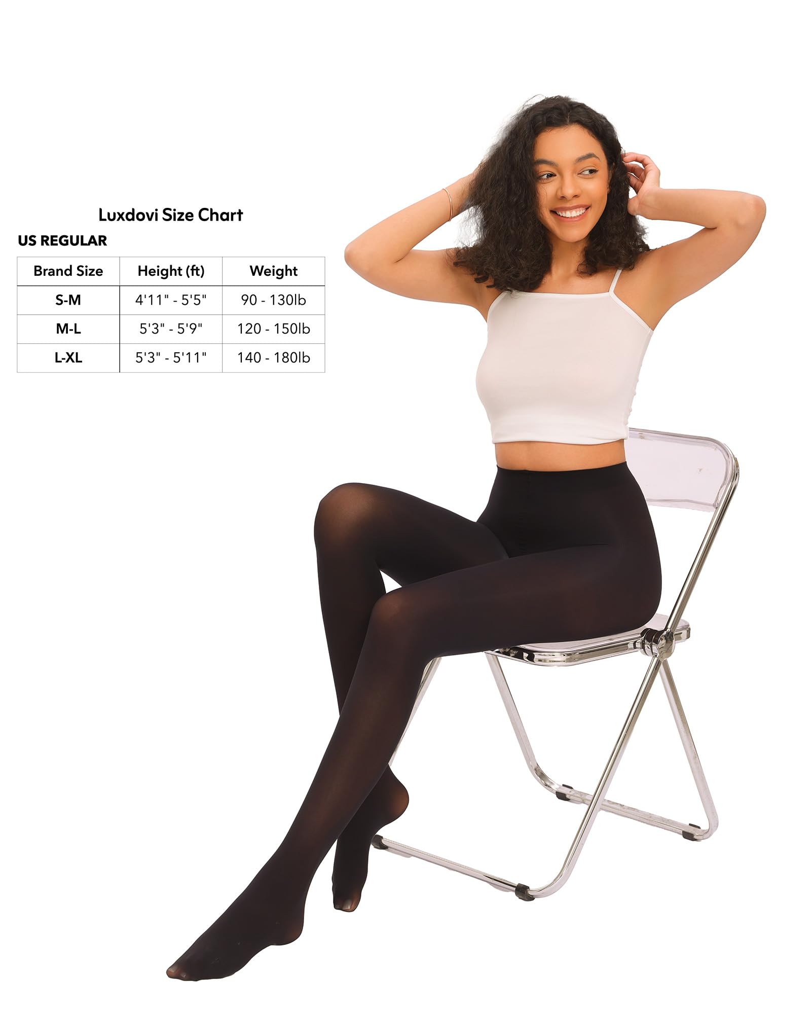 Women Ultra Soft 50 Denier Silky Tights Semi Opaque Solid Color Pantyhose High Waist Footed Stockings