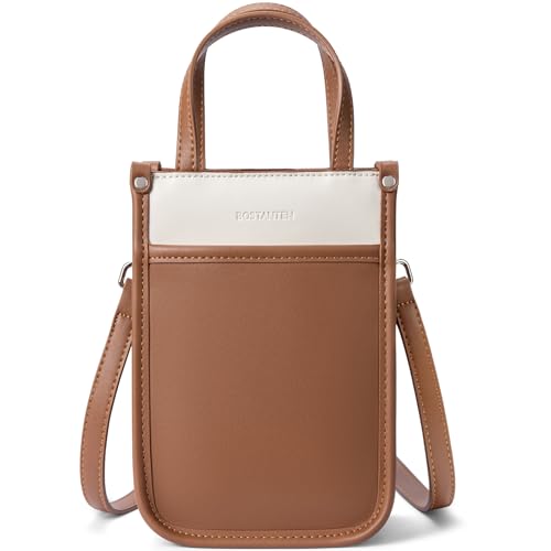 BOSTANTEN Small Crossbody Purse for Women Mini Tote Bag Top Handle Shoulder Bag Compact Handbags with Adjustable Strap