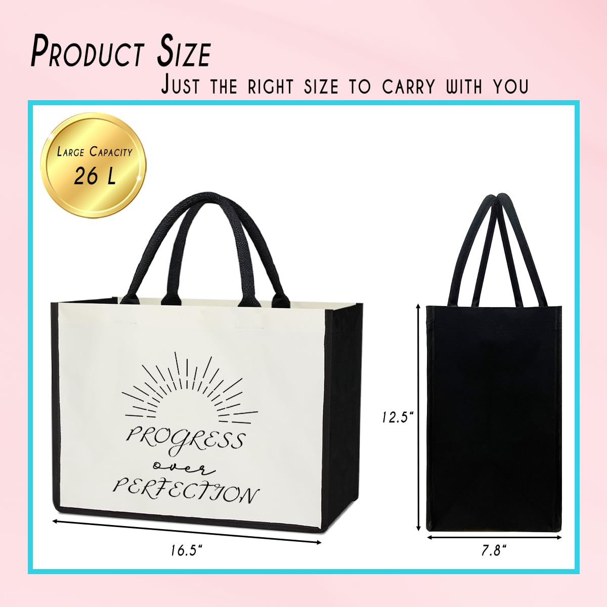 Canvas Tote Bag Beach Tote Bag Aesthetic Tote Bag Cute Tote Bag Big Tote Bag Inspirational Gifts For Women Friends