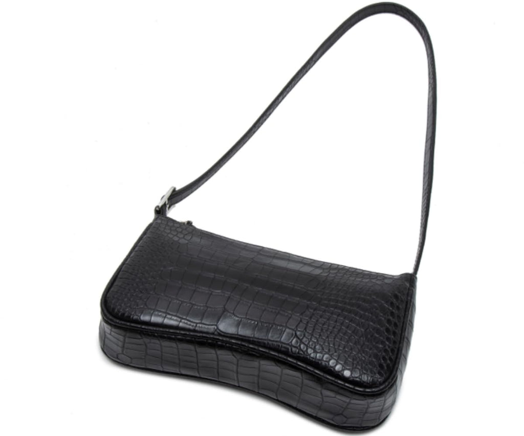 Small Purse for Women, Adjustable Shoulder Bags Crocodile Pattern Clutch Purse with Zipper Closure Retro