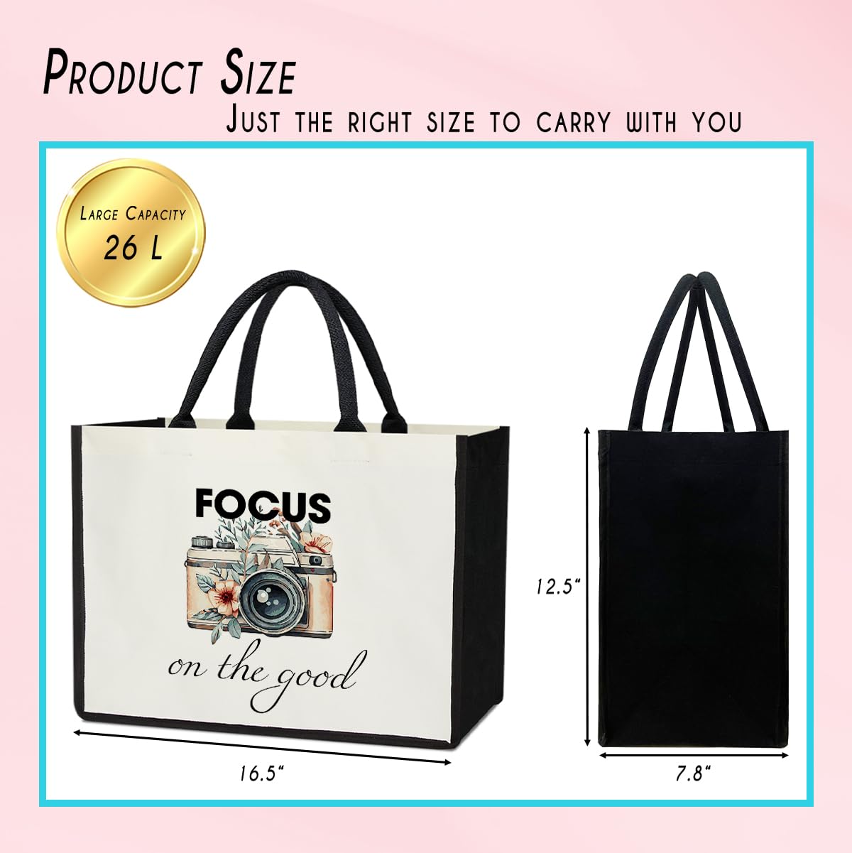 Canvas Tote Bag Beach Tote Bag Aesthetic Tote Bag Cute Tote Bag Big Tote Bag Inspirational Gifts For Women Friends