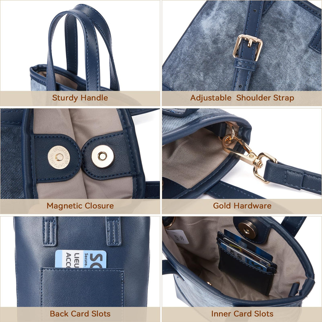 BOSTANTEN Small Crossbody Purse for Women Mini Tote Bag Top Handle Shoulder Bag Compact Handbags with Adjustable Strap