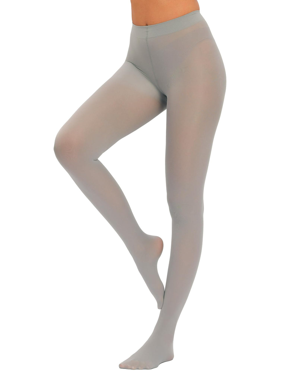 Women Ultra Soft 50 Denier Silky Tights Semi Opaque Solid Color Pantyhose High Waist Footed Stockings