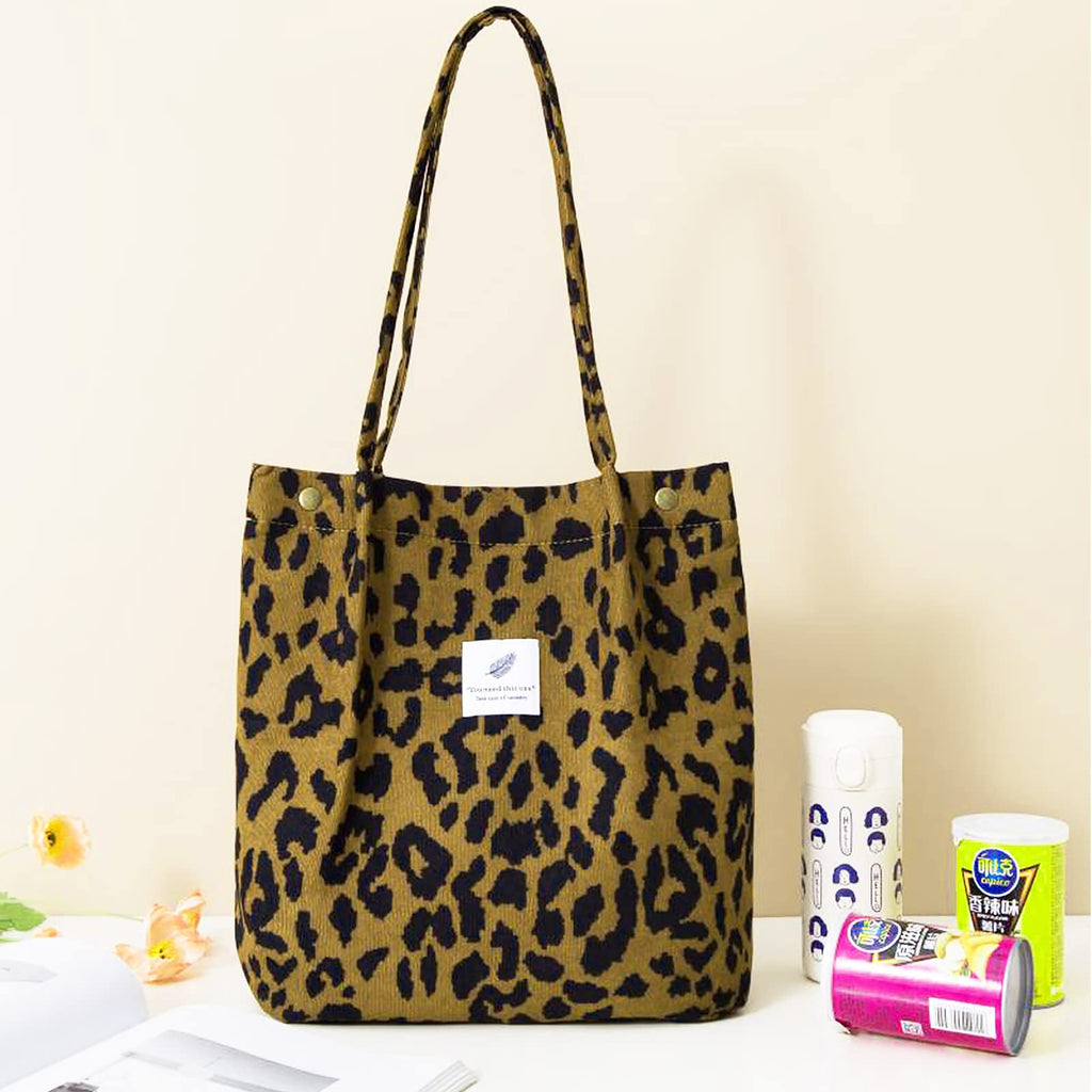 TELLUMO Fashion Corduroy Tote Bag Cow Print Bag Purses for Women Teen Girls with Inner Pocket