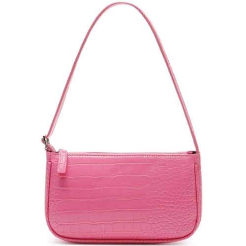 Small Purse for Women, Adjustable Shoulder Bags Crocodile Pattern Clutch Purse with Zipper Closure Retro