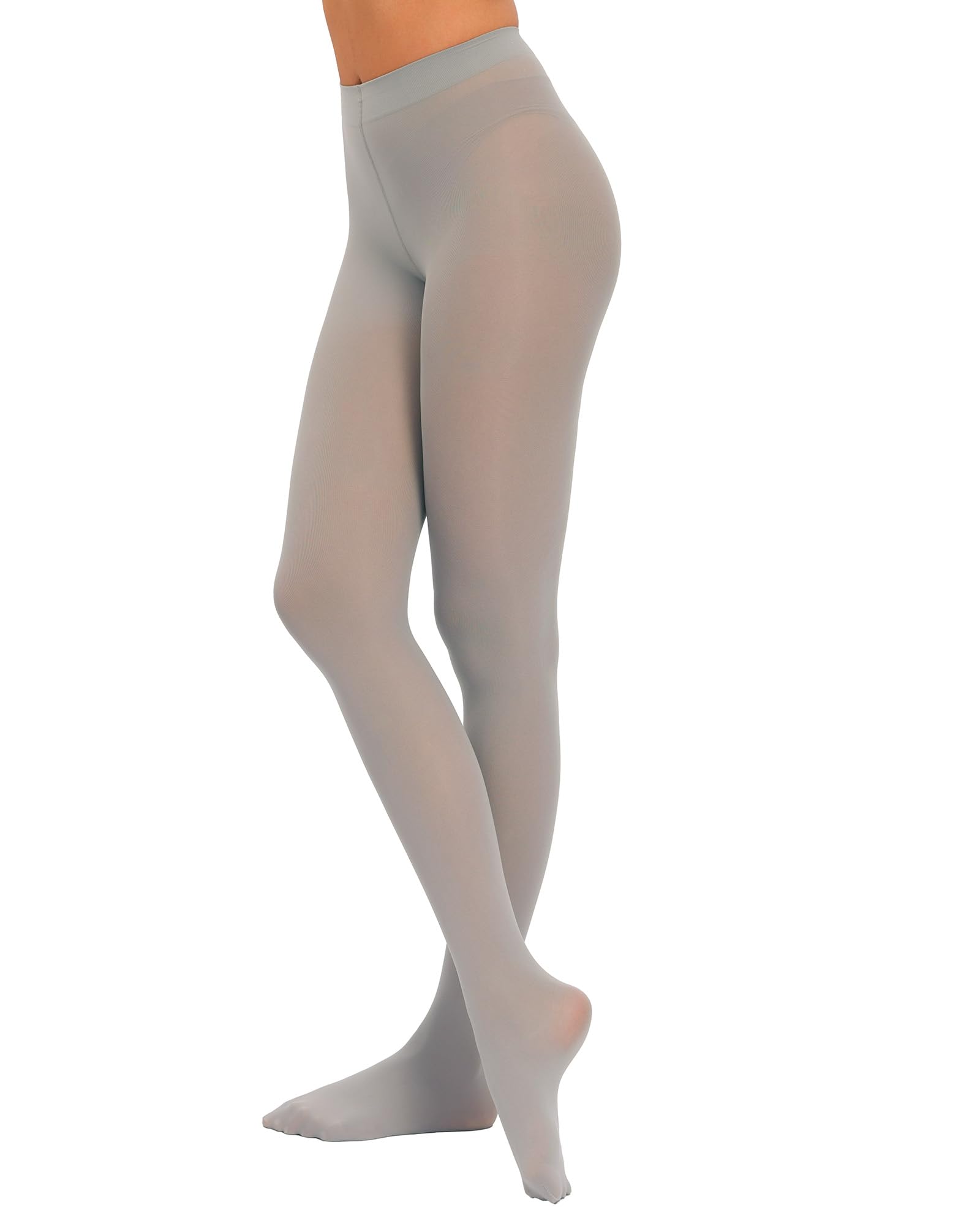Women Ultra Soft 50 Denier Silky Tights Semi Opaque Solid Color Pantyhose High Waist Footed Stockings