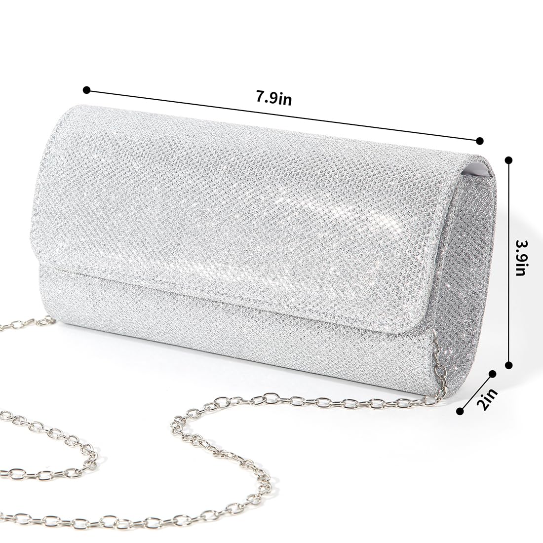 lovyoCoCo Evening Bag Clutch Purses for Women Ladies Sparkling Party Handbag Wedding Bag