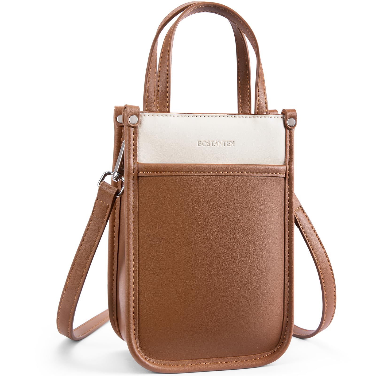 BOSTANTEN Small Crossbody Purse for Women Mini Tote Bag Top Handle Shoulder Bag Compact Handbags with Adjustable Strap