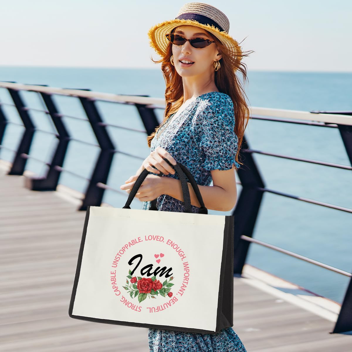 Canvas Tote Bag Beach Tote Bag Aesthetic Tote Bag Cute Tote Bag Big Tote Bag Inspirational Gifts For Women Friends
