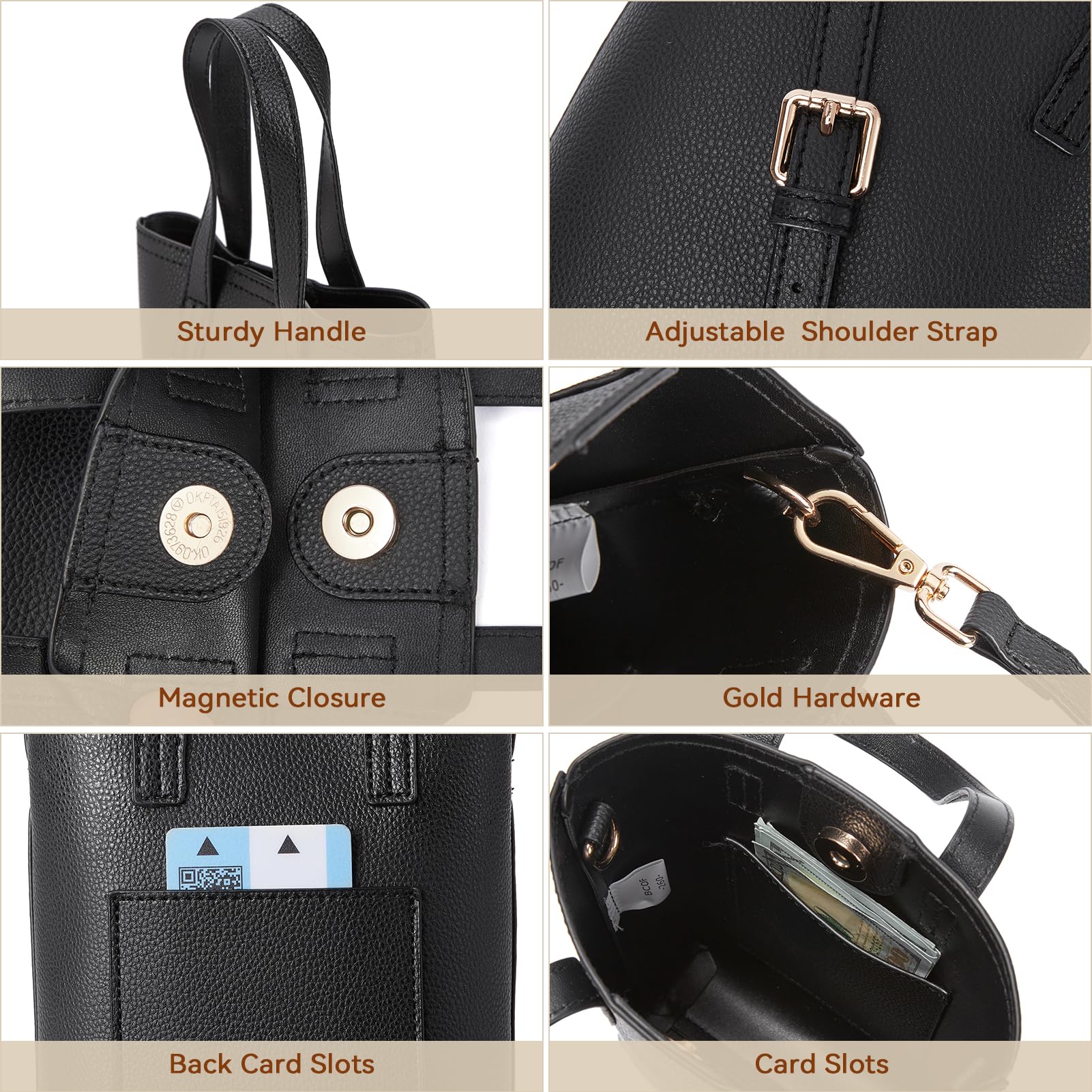 BOSTANTEN Small Crossbody Purse for Women Mini Tote Bag Top Handle Shoulder Bag Compact Handbags with Adjustable Strap