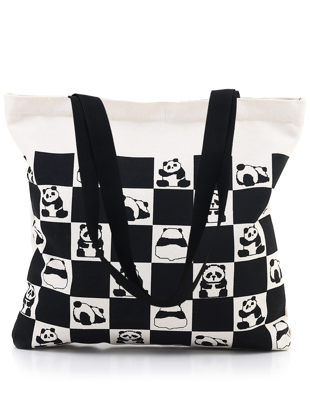 Tote Bag Aesthetic Canvas Handbags with Zipper for Women Travel Shoulder Bags Purses with compartments