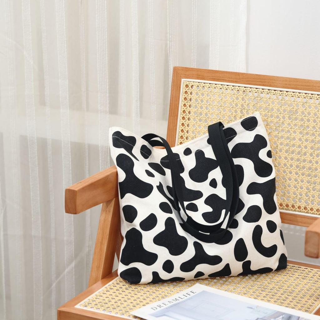 Tote Bag Aesthetic Canvas Handbags with Zipper for Women Travel Shoulder Bags Purses with compartments