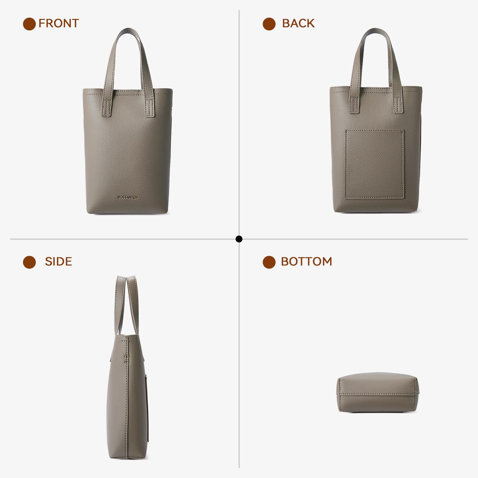 BOSTANTEN Small Crossbody Purse for Women Mini Tote Bag Top Handle Shoulder Bag Compact Handbags with Adjustable Strap