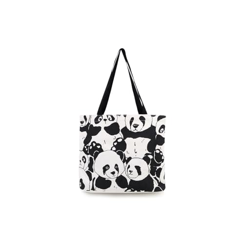 Tote Bag Aesthetic Canvas Handbags with Zipper for Women Travel Shoulder Bags Purses with compartments
