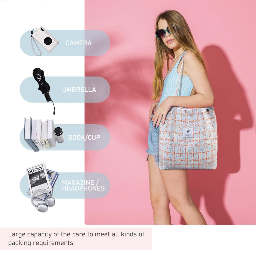 TELLUMO Fashion Corduroy Tote Bag Cow Print Bag Purses for Women Teen Girls with Inner Pocket