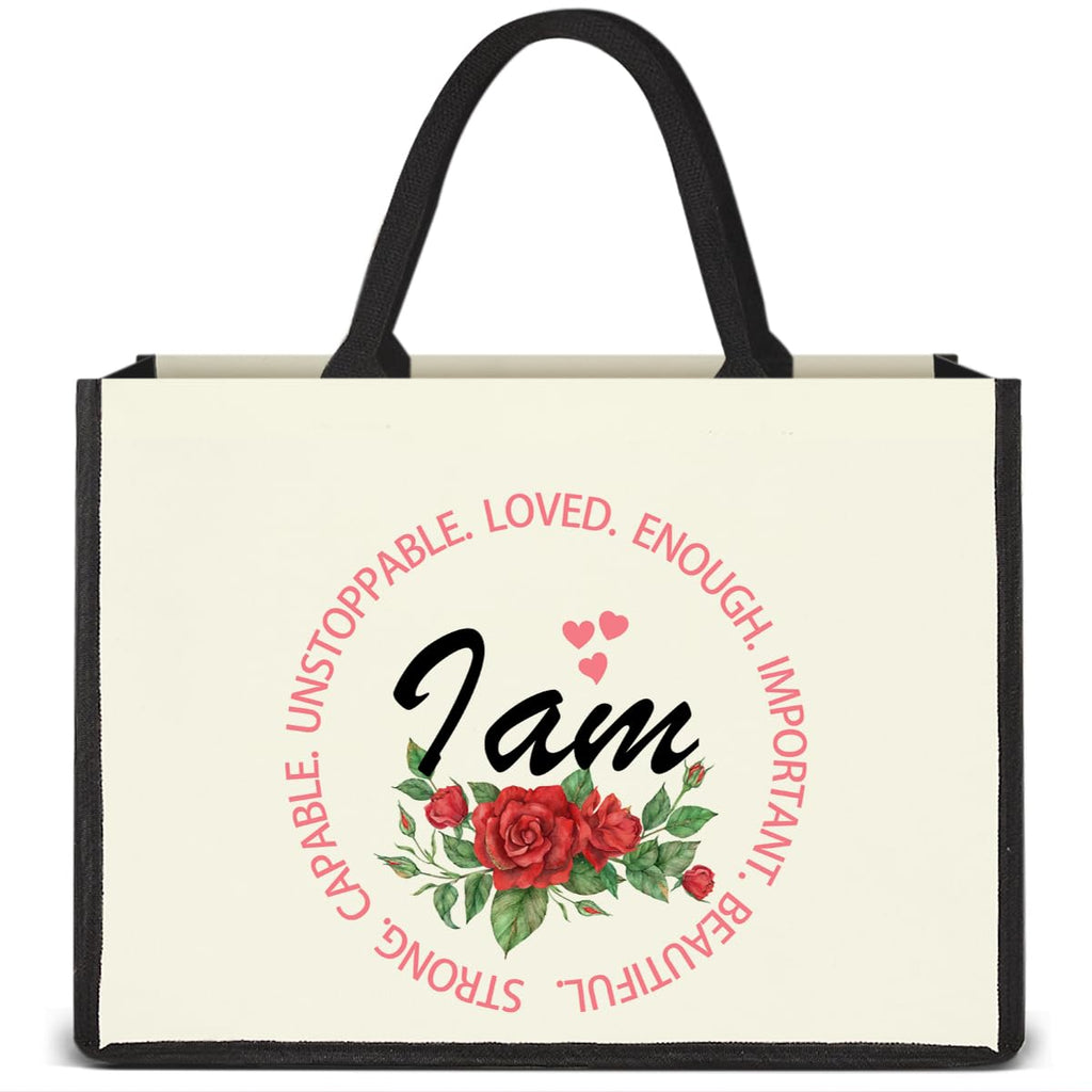 Canvas Tote Bag Beach Tote Bag Aesthetic Tote Bag Cute Tote Bag Big Tote Bag Inspirational Gifts For Women Friends