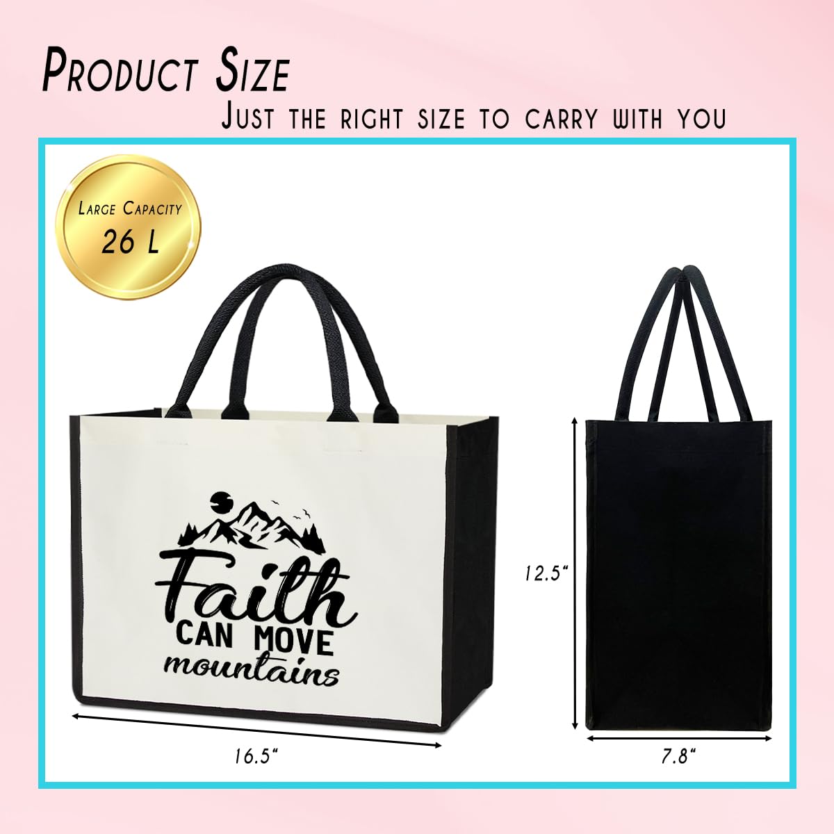 Canvas Tote Bag Beach Tote Bag Aesthetic Tote Bag Cute Tote Bag Big Tote Bag Inspirational Gifts For Women Friends