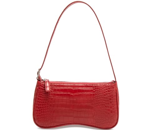 Small Purse for Women, Adjustable Shoulder Bags Crocodile Pattern Clutch Purse with Zipper Closure Retro